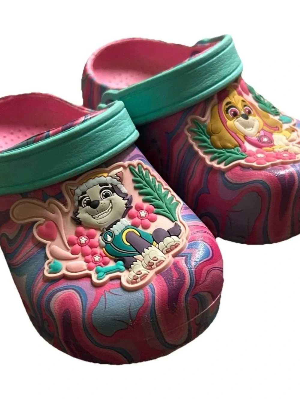 Toddler Girl Paw Patrol Slip On Clogs Everest Skye Size 5/6